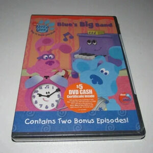 Blue’s Clues BLUE’S BIG BAND DVD (Big Band, Bedtime Business)~SEALED!